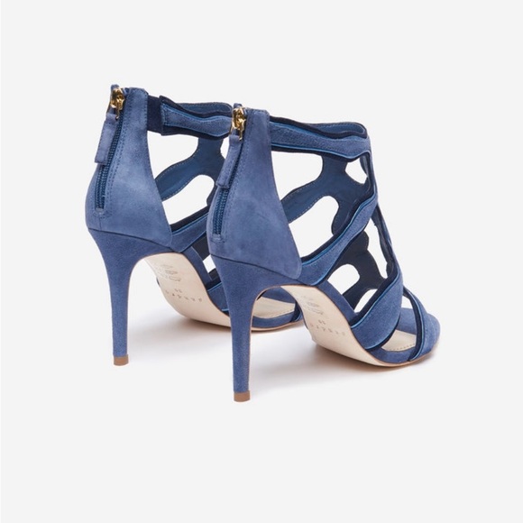 SANDRO Paris Alexie Heels Sandals in Blue Size EU 40 NWT - ASO Pippa Middleton - Picture 4 of 12